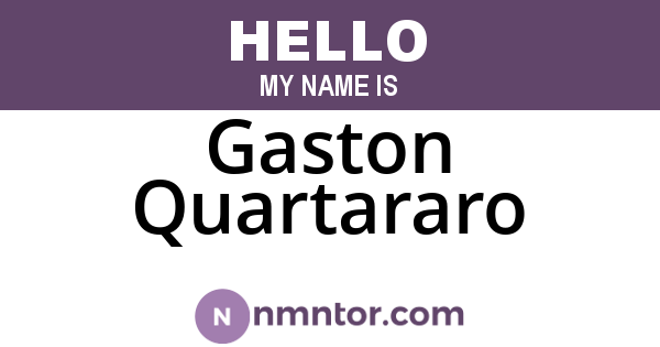 Gaston Quartararo