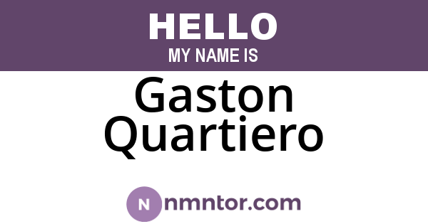 Gaston Quartiero