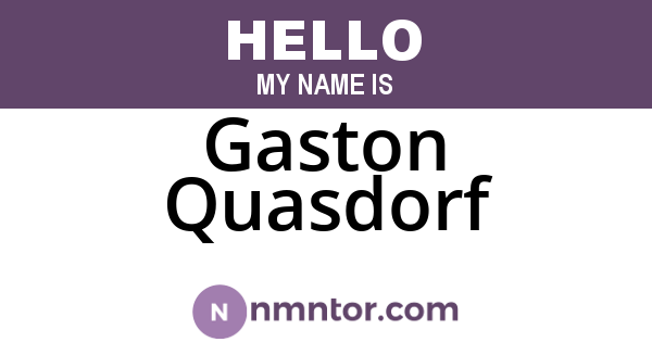 Gaston Quasdorf