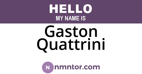Gaston Quattrini