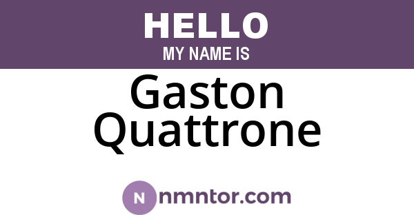 Gaston Quattrone