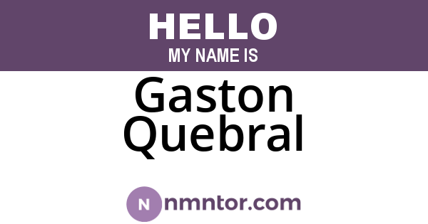 Gaston Quebral