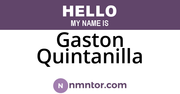 Gaston Quintanilla