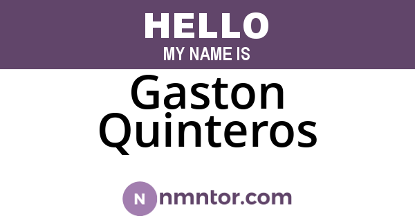 Gaston Quinteros
