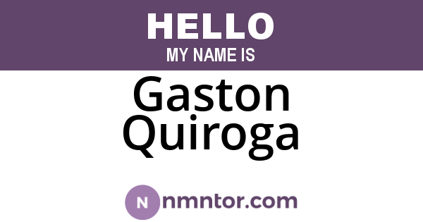 Gaston Quiroga