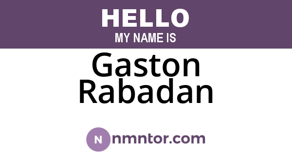 Gaston Rabadan