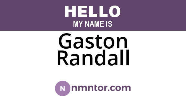 Gaston Randall