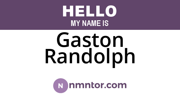 Gaston Randolph