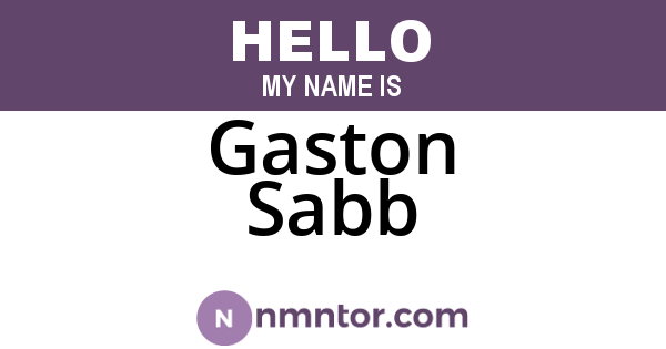 Gaston Sabb