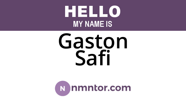 Gaston Safi