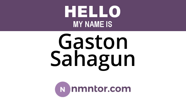 Gaston Sahagun