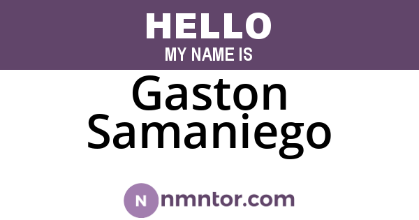 Gaston Samaniego