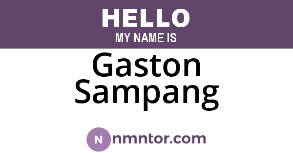 Gaston Sampang