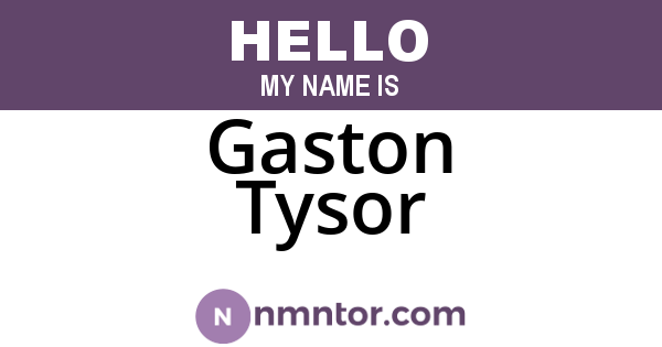 Gaston Tysor