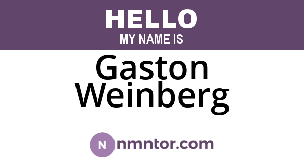 Gaston Weinberg
