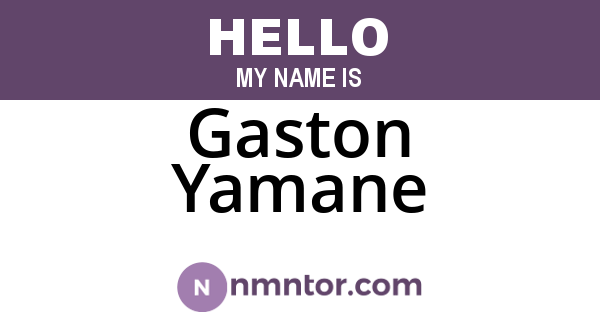Gaston Yamane