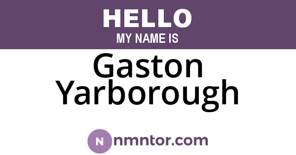 Gaston Yarborough