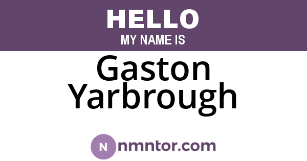 Gaston Yarbrough
