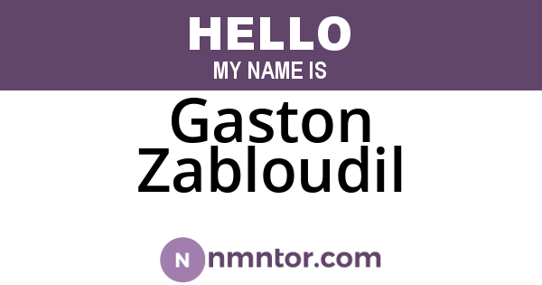 Gaston Zabloudil