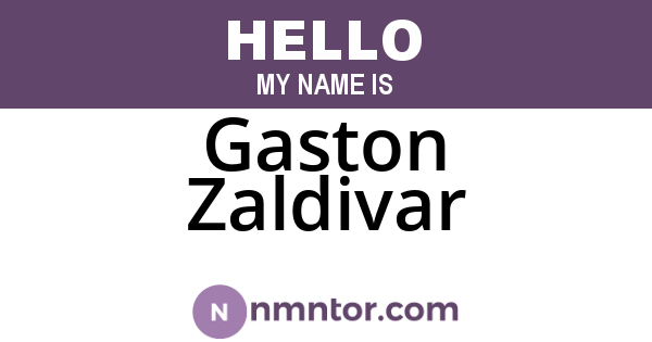 Gaston Zaldivar