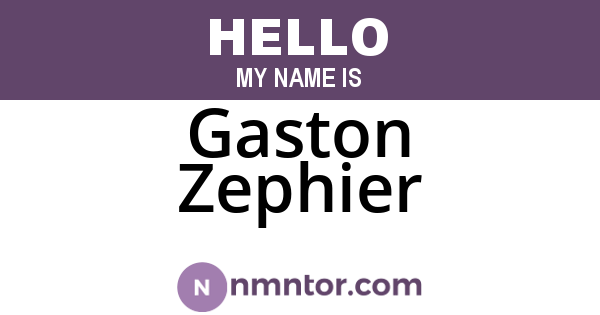 Gaston Zephier