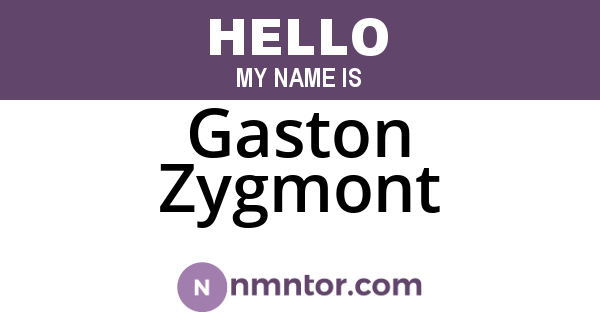 Gaston Zygmont