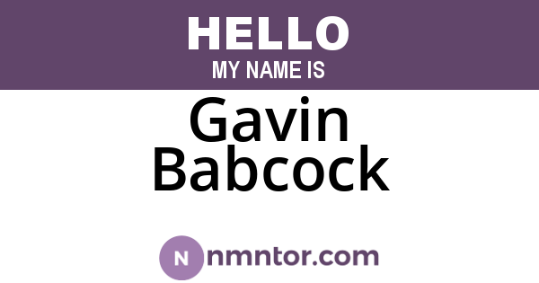 Gavin Babcock