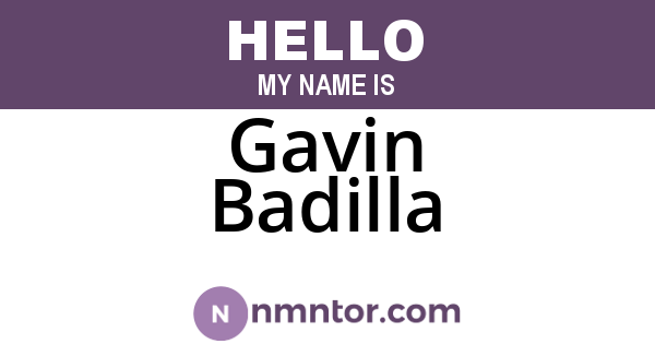 Gavin Badilla