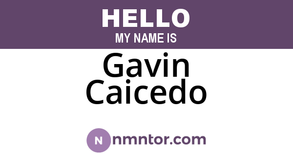 Gavin Caicedo