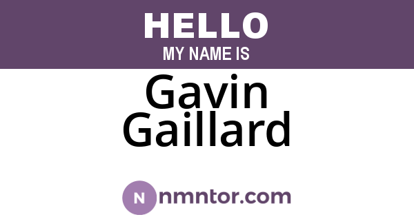 Gavin Gaillard