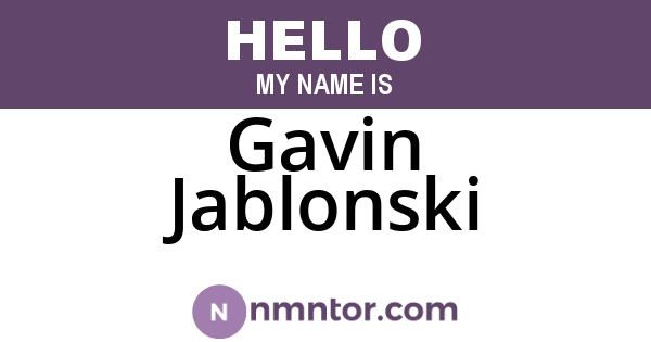 Gavin Jablonski