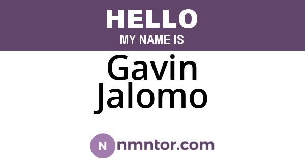Gavin Jalomo