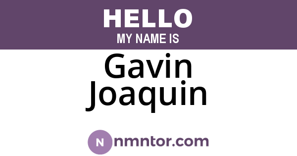 Gavin Joaquin