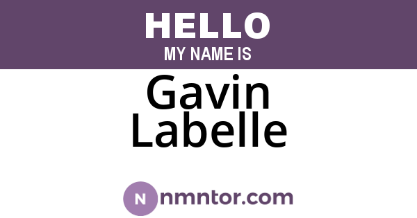 Gavin Labelle