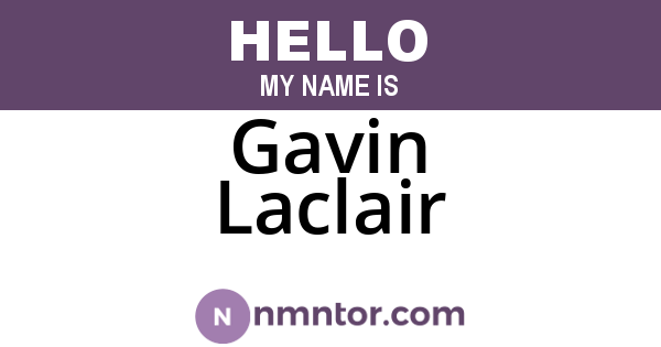 Gavin Laclair