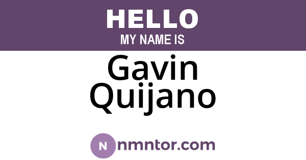 Gavin Quijano