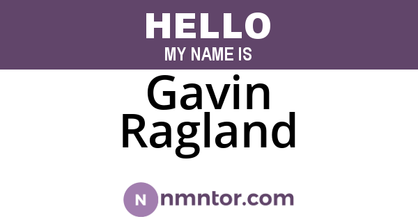 Gavin Ragland