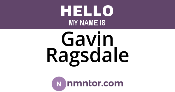 Gavin Ragsdale