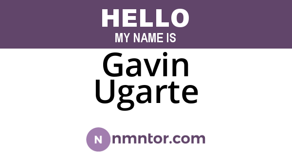 Gavin Ugarte