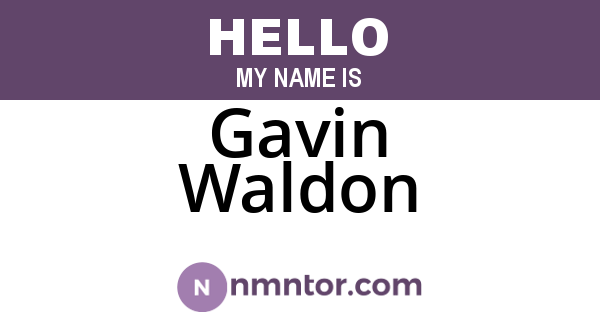 Gavin Waldon
