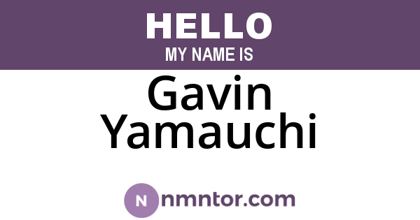Gavin Yamauchi