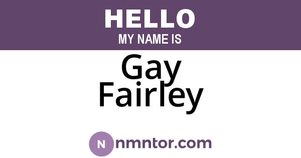 Gay Fairley