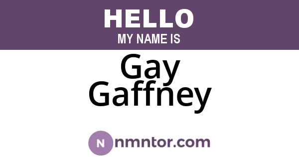 Gay Gaffney
