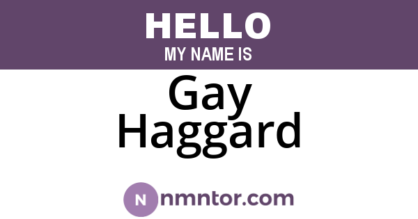 Gay Haggard