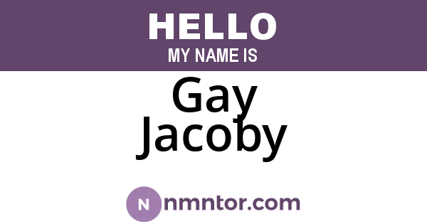 Gay Jacoby