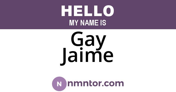 Gay Jaime