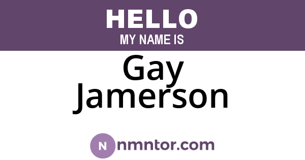 Gay Jamerson