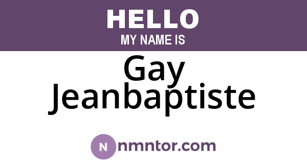 Gay Jeanbaptiste