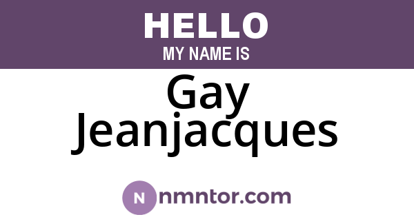 Gay Jeanjacques
