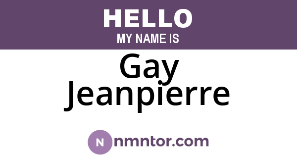 Gay Jeanpierre